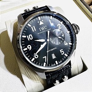 Relógio masculino linha premium IWC Big Pilot Pulseira de couro a prova d’água 40m