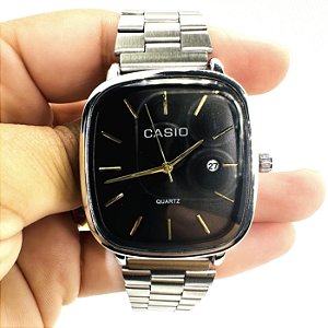 Relógio unissex linha master Casio Retrô Pulseira de metal a prova d’água 20m