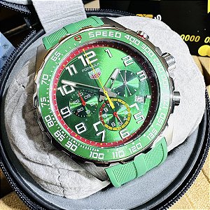 Relógio masculino linha Premium modelo Tag Fórmula 1 Speed Pulseira de borracha a prova d’água 40m