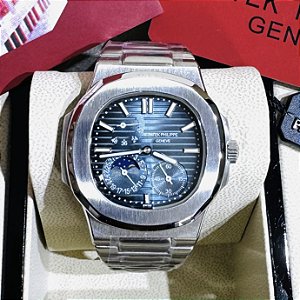 Relógio masculino linha Premium modelo Patek Nautilus automático Pulseira de Aço inoxidável 904l a prova d’água 40m