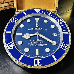 Relógio Parede Premium Rolex Submariner Smurf