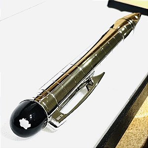Caneta Premium Mont Blanc Prateado e Preto