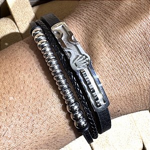 Pulseira bracelete em couro Premium modelo ROLEX