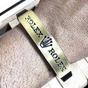 Pulseira bracelete em couro Premium modelo ROLEX