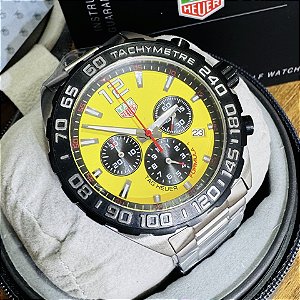 Relógio masculino Linha Premium modelo Tag Fórmula 1 Pulseira de aço inoxidável a prova d’água 40m