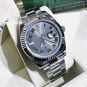 Relógio masculino linha Premium Datejust automático Pulseira de aço inoxidavel Oyster 904l a prova d’água 40m