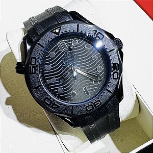 Relógio masculino linha Premium Omega Seamaster Pulseira Borracha a prova d’água 40m
