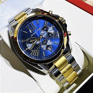 Relógio masculino Linha Premium Michael Kors Bradshaw Pulseira de aço inoxidável a prova d’água 40m