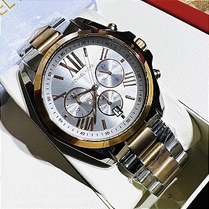 Relógio masculino Linha Premium Michael Kors Bradshaw Pulseira de aço inoxidável a prova d’água 40m