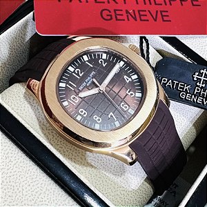 Relógio masculino linha Premium Patek Philippe Aquanaut Automatico Pulseira de Borracha A prova d’água 40m