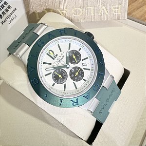 Relógio masculino Bvlgari Aluminium Resistente 5 ATM