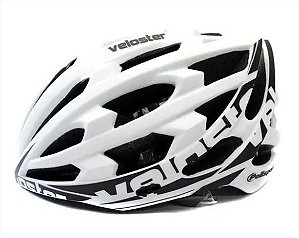 Capacete de Ciclismo POLISPORT Veloster Branco/Preto Tam. M