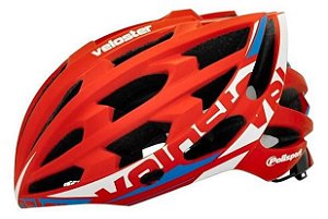 Capacete de Ciclismo POLISPORT Veloster Vermelho Tam. M