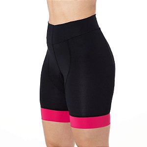 Bermuda CYCLE Feminina Sport Preto/Rosa Tam. PP