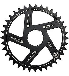 Coroa ICTUS Direct Shimano SLX/XT/XTR Offset 3mm 36T Preta