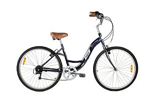 Bicicleta MOBELE City Aro 26 7V Azul Escuro