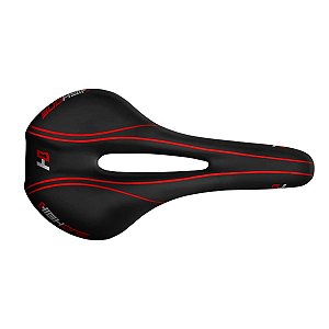 Selim HIGHONE MTB Vazado Soft System 279X150MM Vermelho