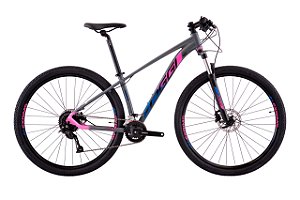 Bicicleta OGGI Big Wheel 7.0 ALV 18V Grafite/Azul/Rosa - TAM. 15.5