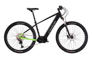 Bicicleta Elétrica OGGI Big Wheel 8.2 10v Cues 2024 Preto/Verde Tam. 17