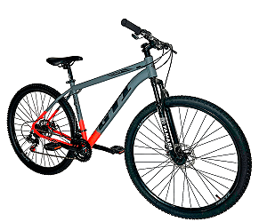 Bicicleta GTI Roma Cinza/Laranja 21v Tam. 17