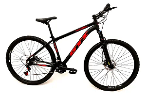 Bicicleta GTI Roma Preto/Vermelho 21v Tam. 17