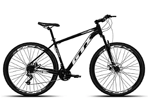 Bicicleta GTI Roma Preto Fosco/Branco 21v Tam. 17