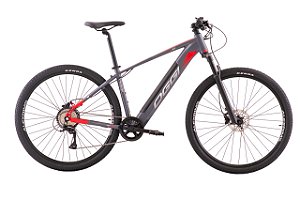 Bicicleta Elétrica OGGI BW 8.0 Cinza/Vermelho Tam. 17