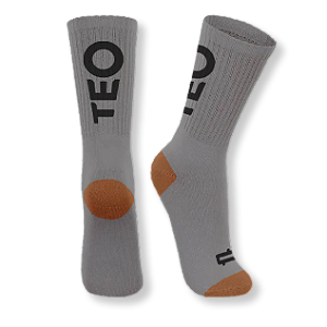 Meia TEO Performance Cinza/Laranja 39/43