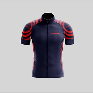 Camisa Ciclismo Azul c/ Laranja G