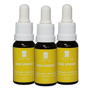 Kit Max Unhas Óleo Fortalecedor Shinsei 15ml - 3 Unid