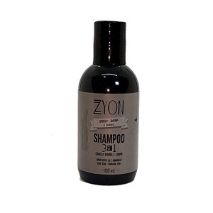 Shampoo para Barba, Cabelo e Corpo 3em1 Zyon - 150ml