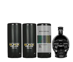 Kit Barba Brasil BLACK shampoo, condicionador, balm e oleo