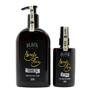 Kit Shaving Gel e Pós Barba Single Ron Black Barts