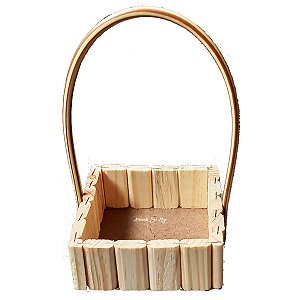 Cesta Quadrada Fechada de 18cm