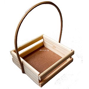 Cesta Quadrada de Travessa de 13cm