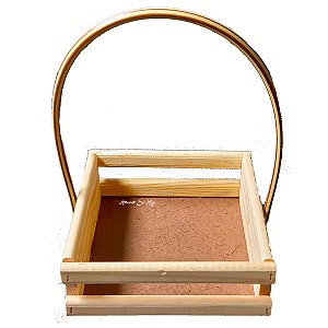 Cesta Quadrada de Travessa de 18cm