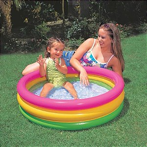 FRETE GRÁTIS   Piscina infantil Arco-Iris Inflável Cristal  Tamanho 47cm/80cm