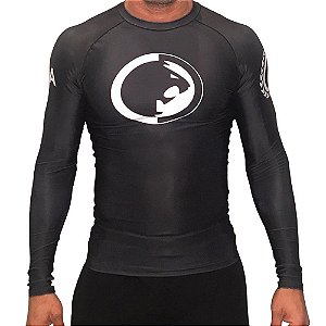 Rash Guard Preta equipe RGA - Manga longa