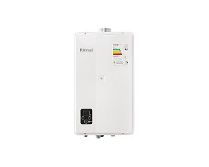 AQUECEDOR DIGITAL DE PASSAGEM A GÁS RINNAI E33  BRANCO