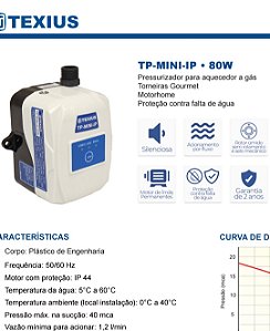 TP MINI IP 80W PRESSURIZADOR TEXIUS