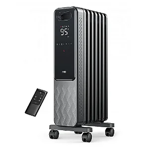 AQUECEDOR ELETRICO PARA SALAS GRANDES com Controle Remoto, Trava para Crianças, 4 Modos e Proteção Contra Superaquecimento, 110V 1500W