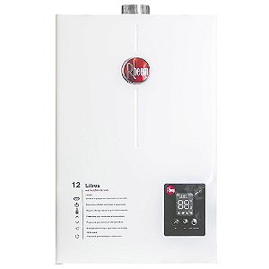 AQUECEDOR DE ÁGUA A GÁS  DIGITAL  RHEEM 12 LITROS BIVOLT