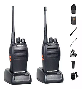 Kit 2 Radio Comunicador Walk Talk 16 Ch 12km Baofeng 777s