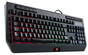 Teclado Gamer Vx Gaming Abnt2 Protector Multimidia Led 7 Cor