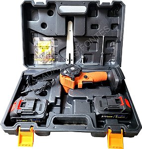 Moto Serra Elétrica Bateria Lítio Mini 21v Bivolt Portátil Sabre de 6 Polegadas