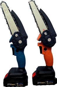 Moto Serra Elétrica Bateria Lítio Mini 21v Bivolt Portátil 4