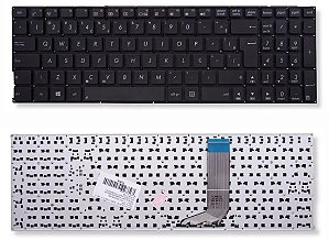 Teclado Para Notebook Asus Part Number 9Z.N8SSQ.001 | Preto Inglês Internacional - US Ou ABNT2 - '?' Na Tecla W