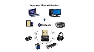 Adaptador Usb Wireless Bluetooth 5.0 Dongle Conector Pc Notebook