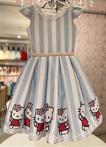 Vestido com estampa Personalizada da Hello Kitty
