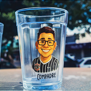 Copo Americano 190ml vidro Personalizado com DTF